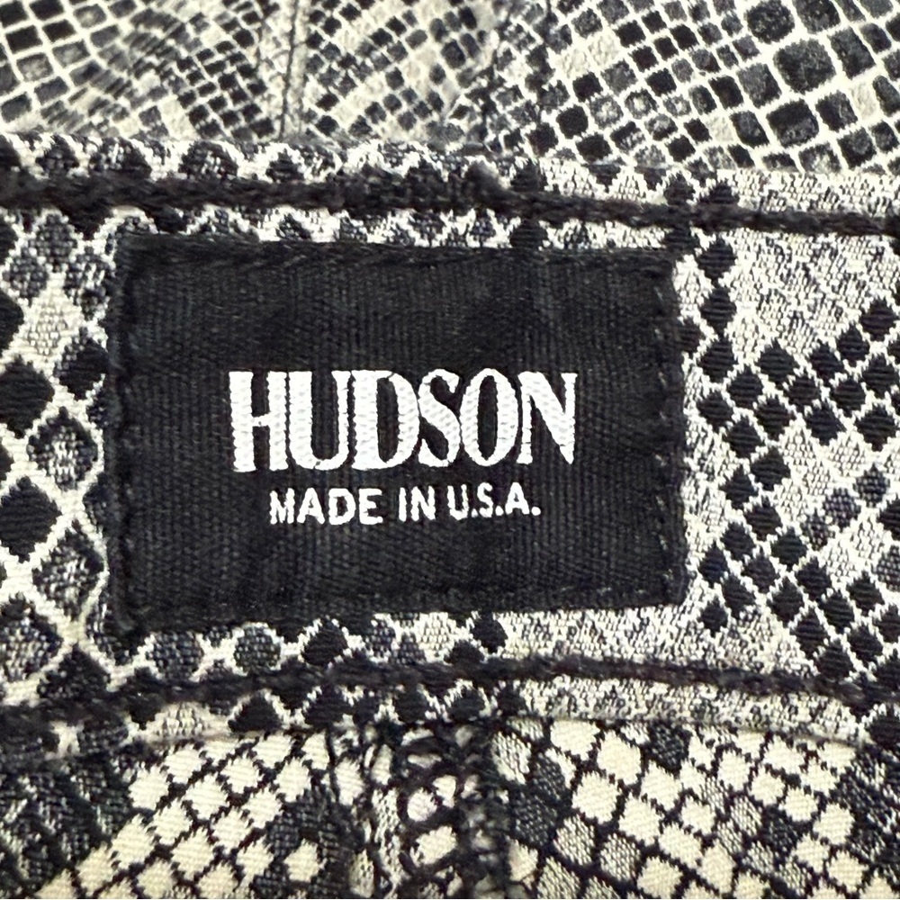 Hudson Nico Midrise Snake Print Super Skinny Pants Gray Black Size 27 - Picture 3 of 6